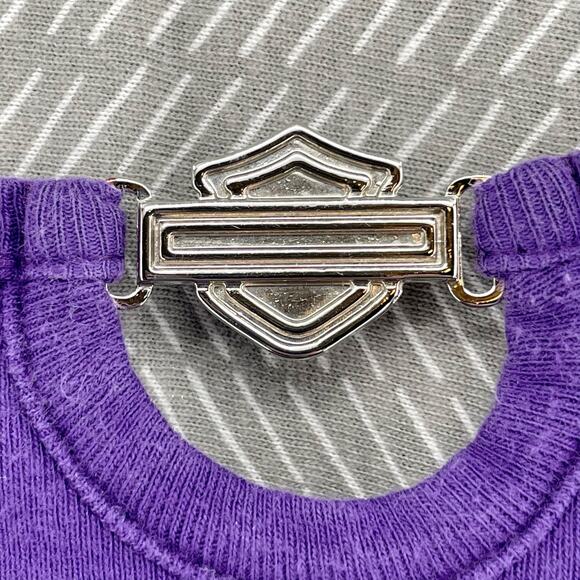Vintage Harley-Davidson Purple Y2K Tank Top Spaghetti Strap Charm Cami Size L - Picture 3 of 11